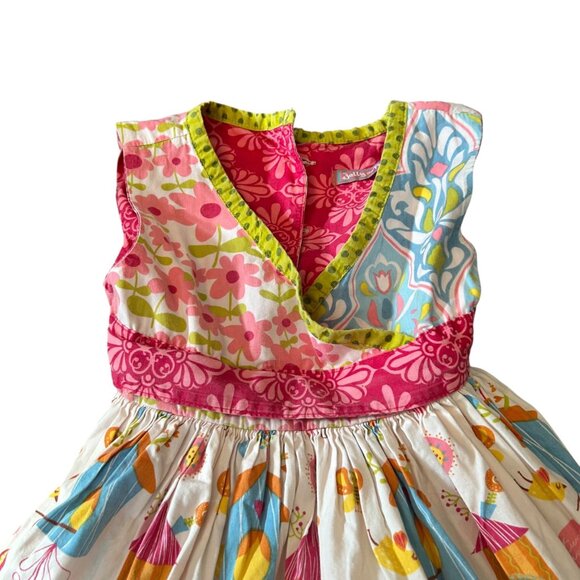 Jelly The Pug Iris Collection Abbey Birdhouse, Bird & Butterfly Print Dress 7 - Picture 2 of 6